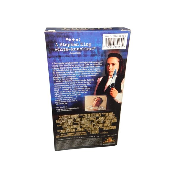 MISERY vintage VHS in original paper case Stephen King James Caan Kathy Bates - Picture 3 of 6